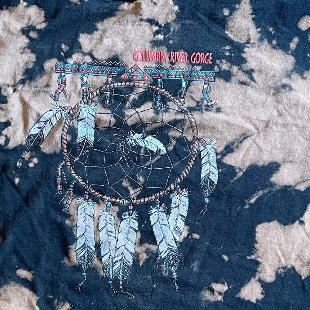 90s Vintage Single Stitched Bleach Dyed T shirt - Picture 4 of 9